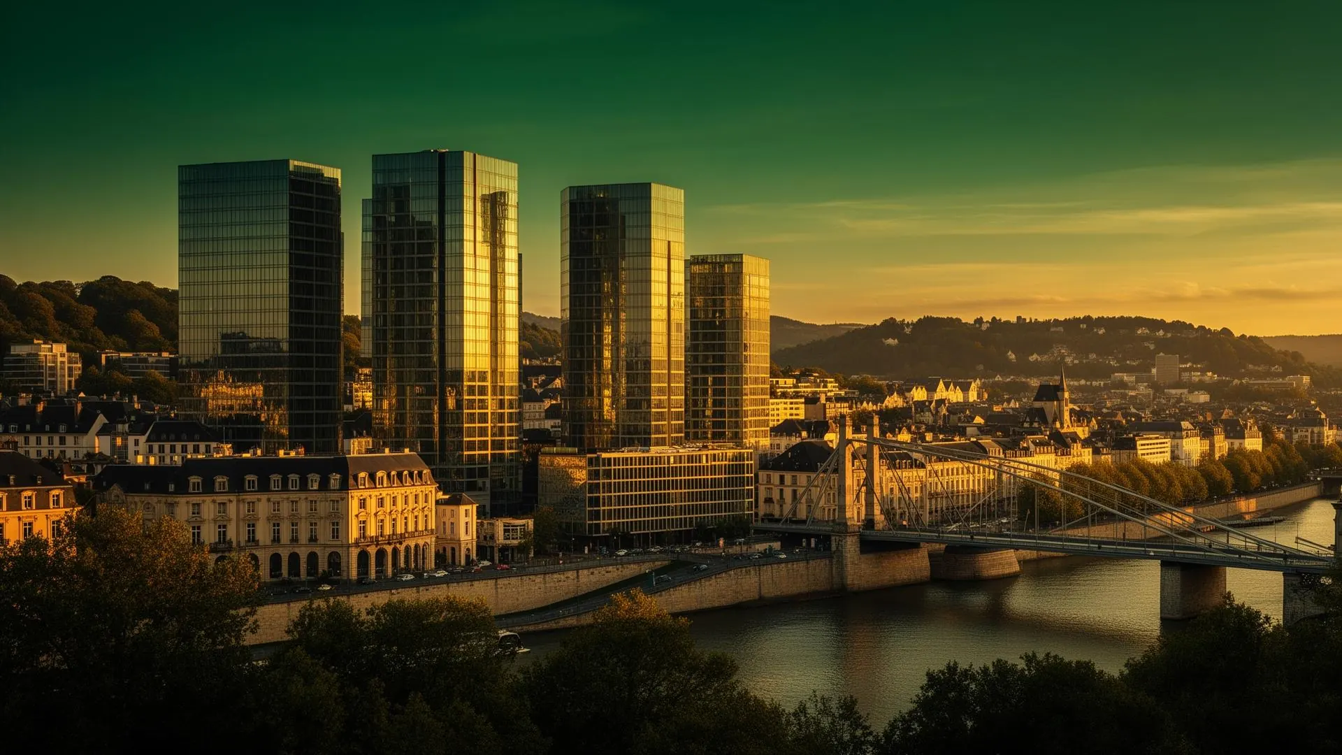 Skyline financier de Luxembourg-Ville